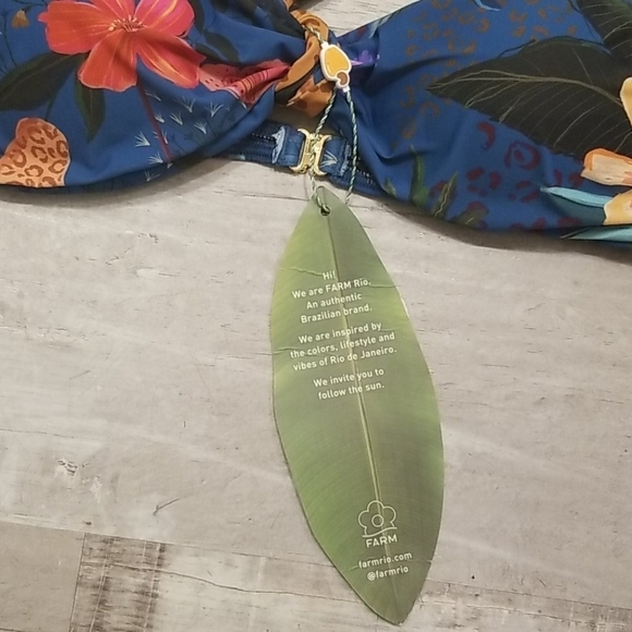 💕FARM RIO💕 Reversible Bandeau Strapless Bikini TOP XS NWT - Picture 9 of 16